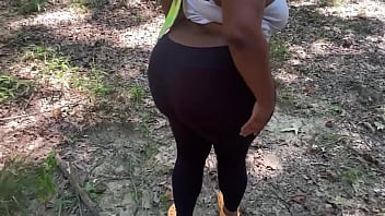 Handsomedevan walk up on a lost yam-sized butt  plus-size in the woods so he fucks her butt crevasse