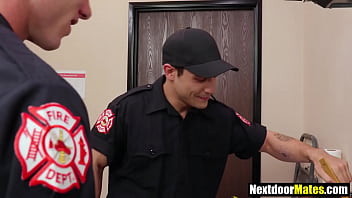 Red-hot firemen rip up without condom